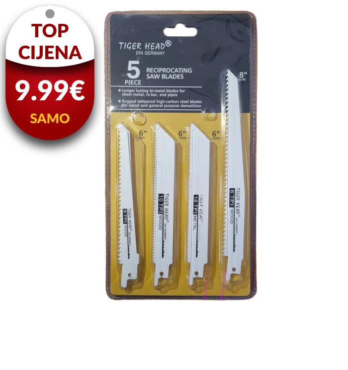 Komplet listova za sabljastu pilu (5 komada)