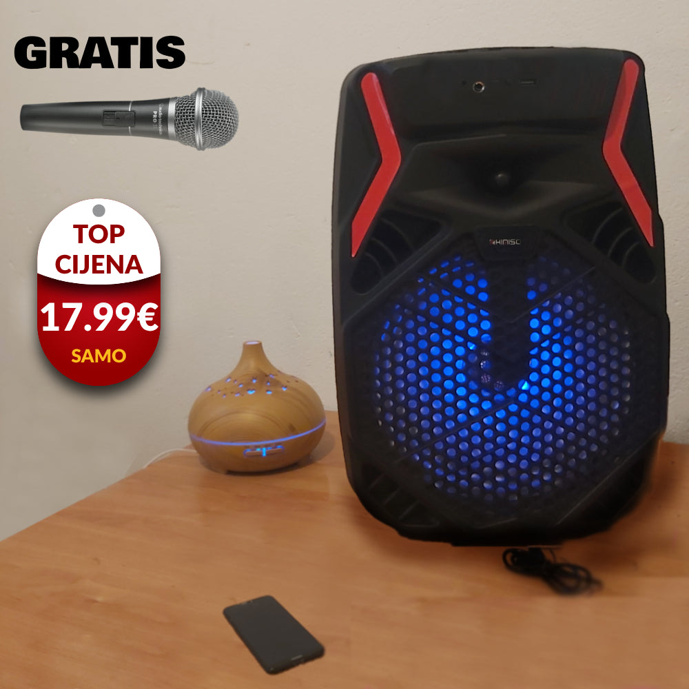 CRNI PETAK MEGA Zvučnik BT 1000W+MIKROFON
