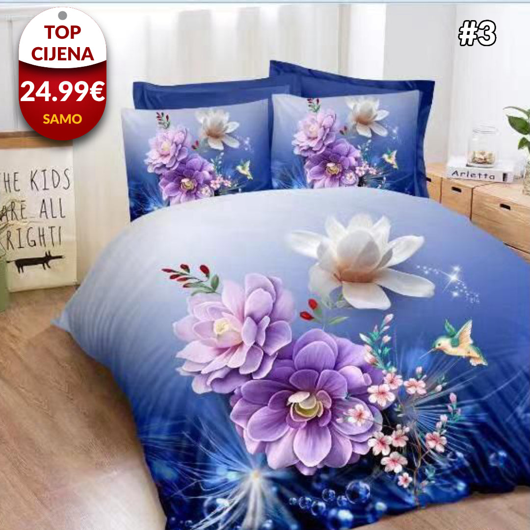 6-dijelni set cvjetne posteljine - 15 uzoraka