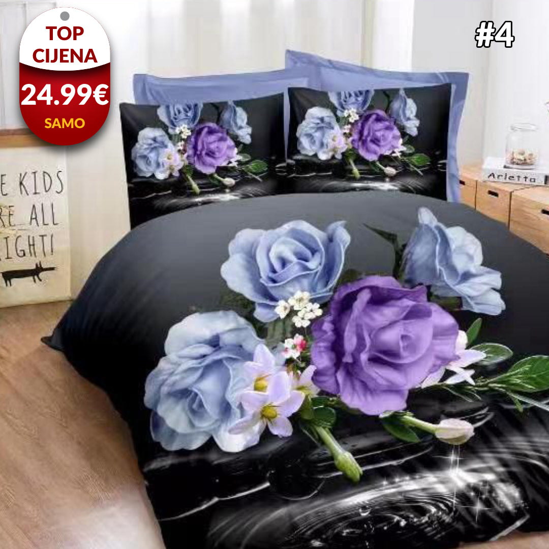 6-dijelni set cvjetne posteljine - 15 uzoraka