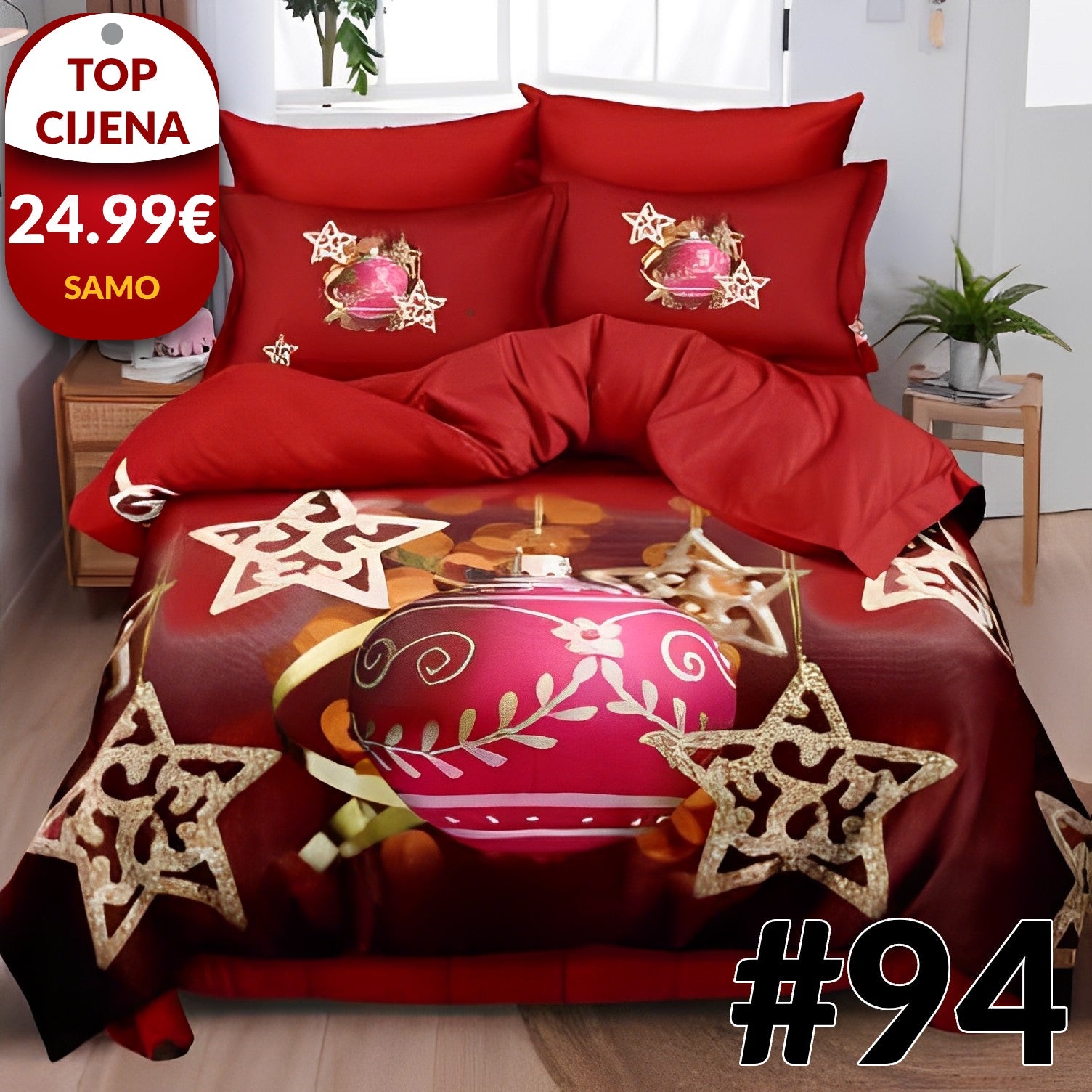 6-dijelni set Božićne posteljine - 6 uzoraka