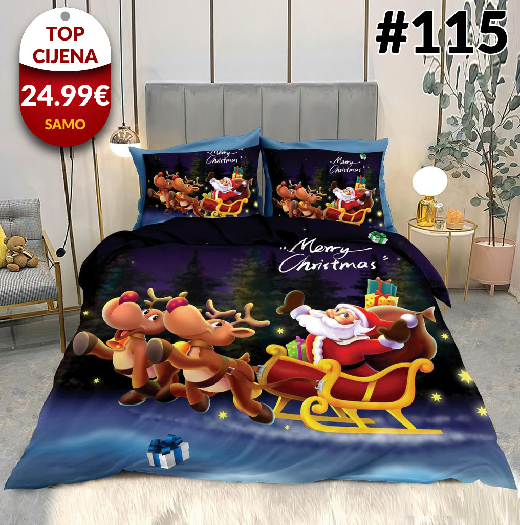 6-dijelni set Božićne posteljine - 6 uzoraka