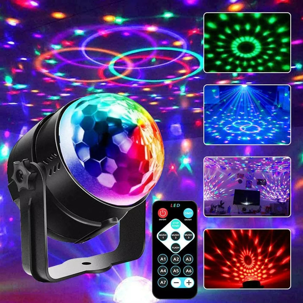 LED RGB BT disco kugla projektor + daljinskim upravljačem
