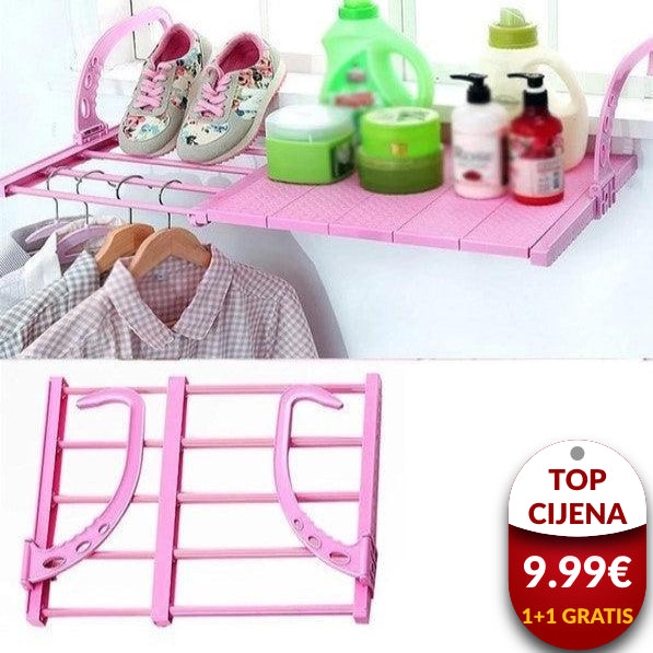 Teleskopsko Sušilo i Polica za Ogradu 2u1 1+1 GRATIS