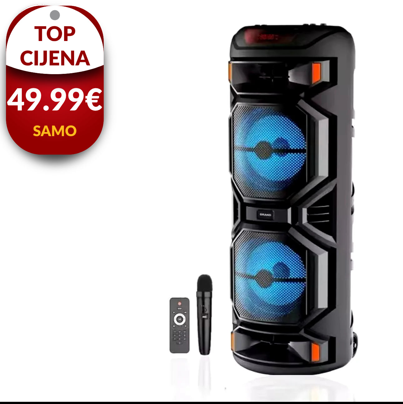 Mega Bass Zvučnik 80cm+GRATIS MIKROFON I DALJINSKI