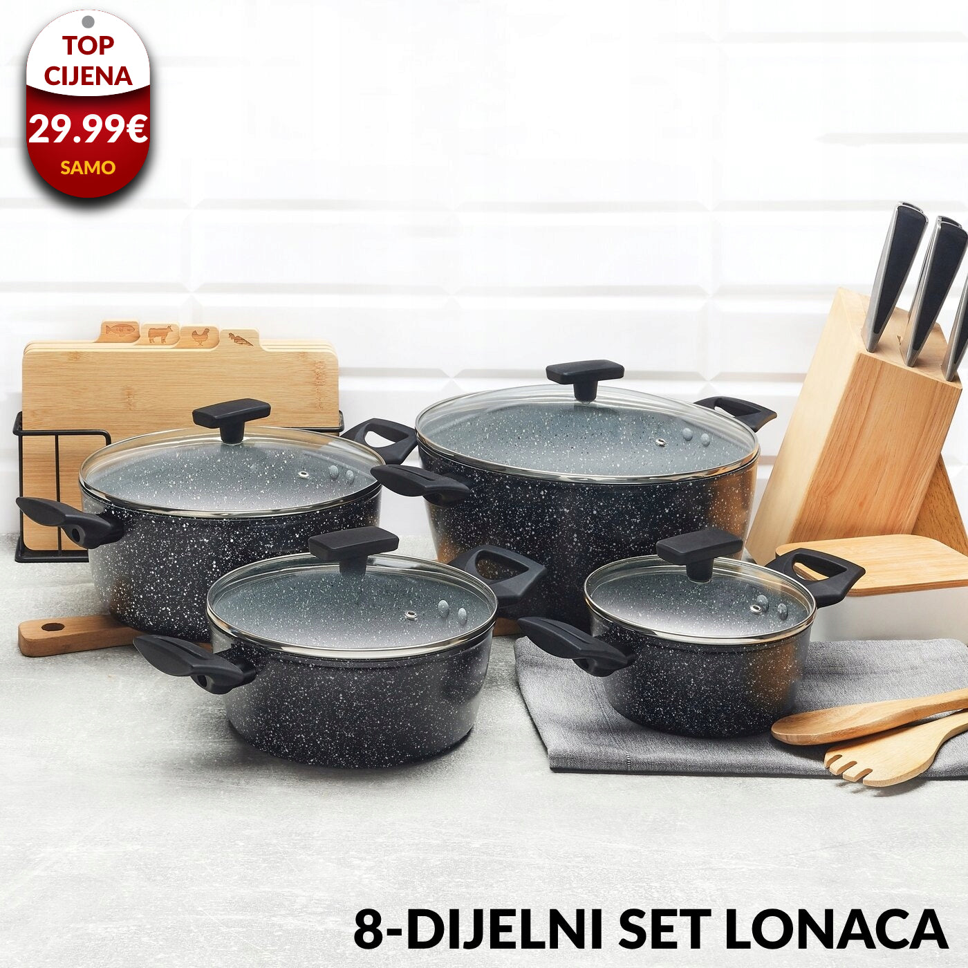 8-dijelni set lonaca