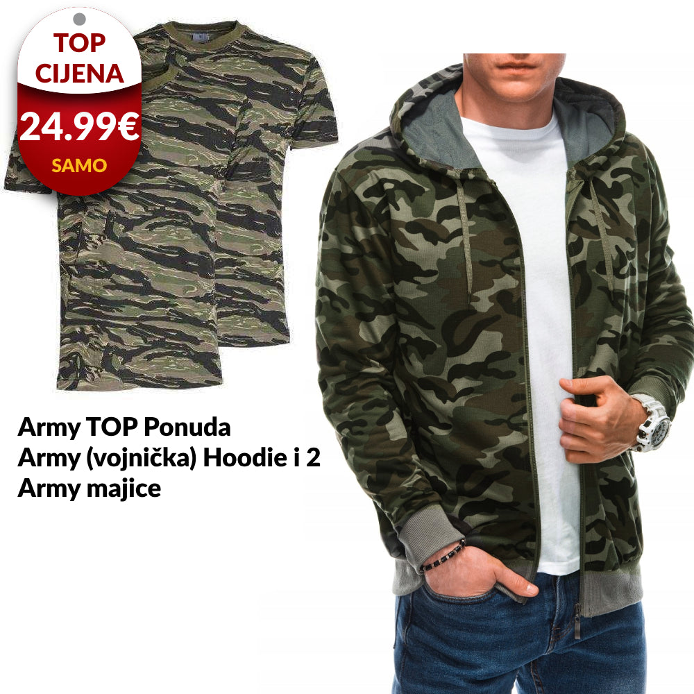Army TOP Ponuda – Military Hoodie i 2 Army majice