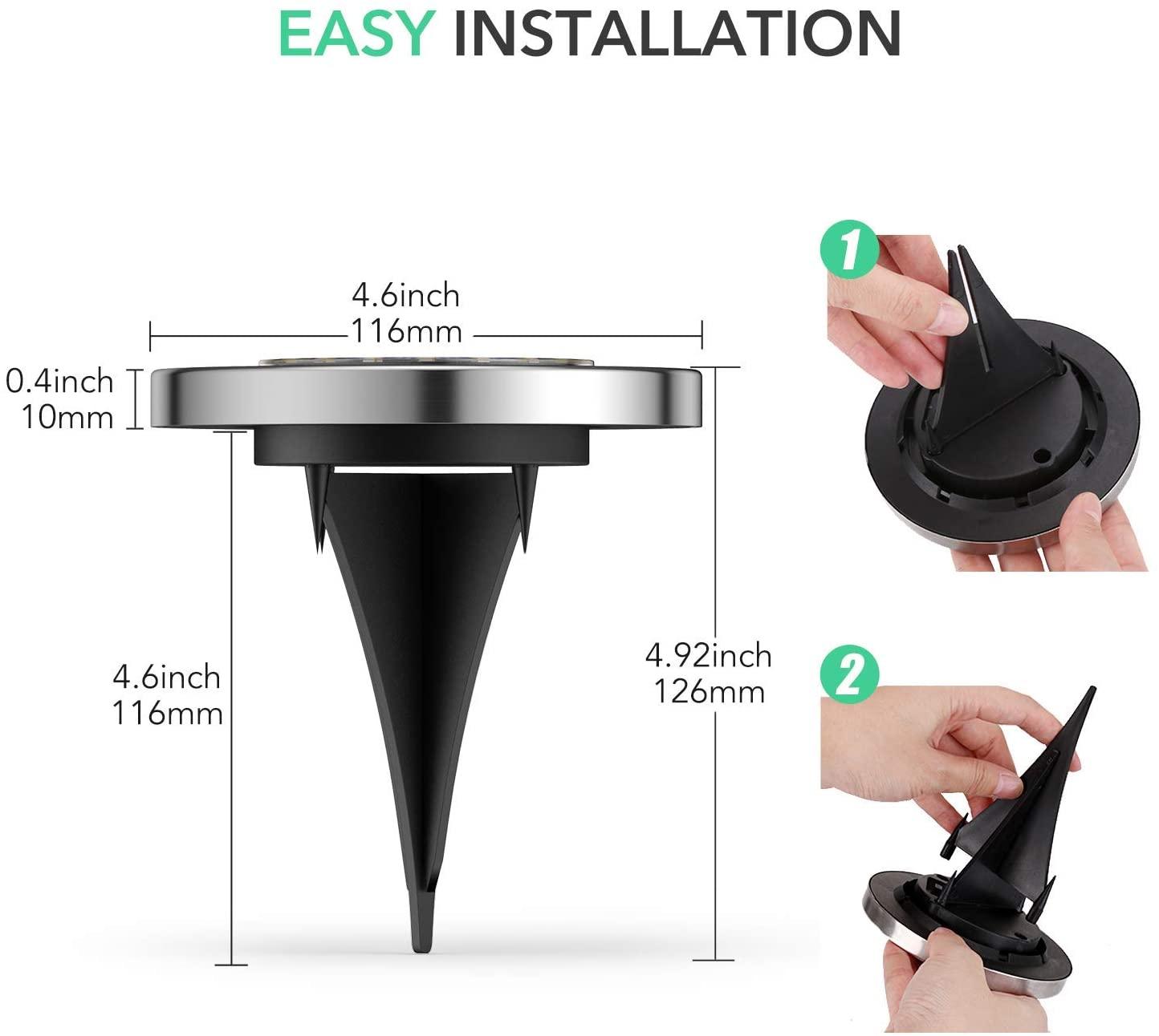 Solarne LED lampe(disk) 8 LEDica - EuroShop