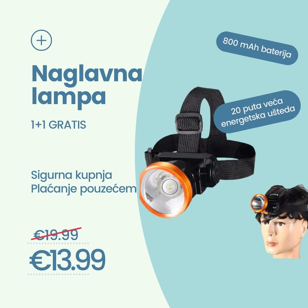 Naglavna LED Lampa 1+1 GRATIS - EuroShop