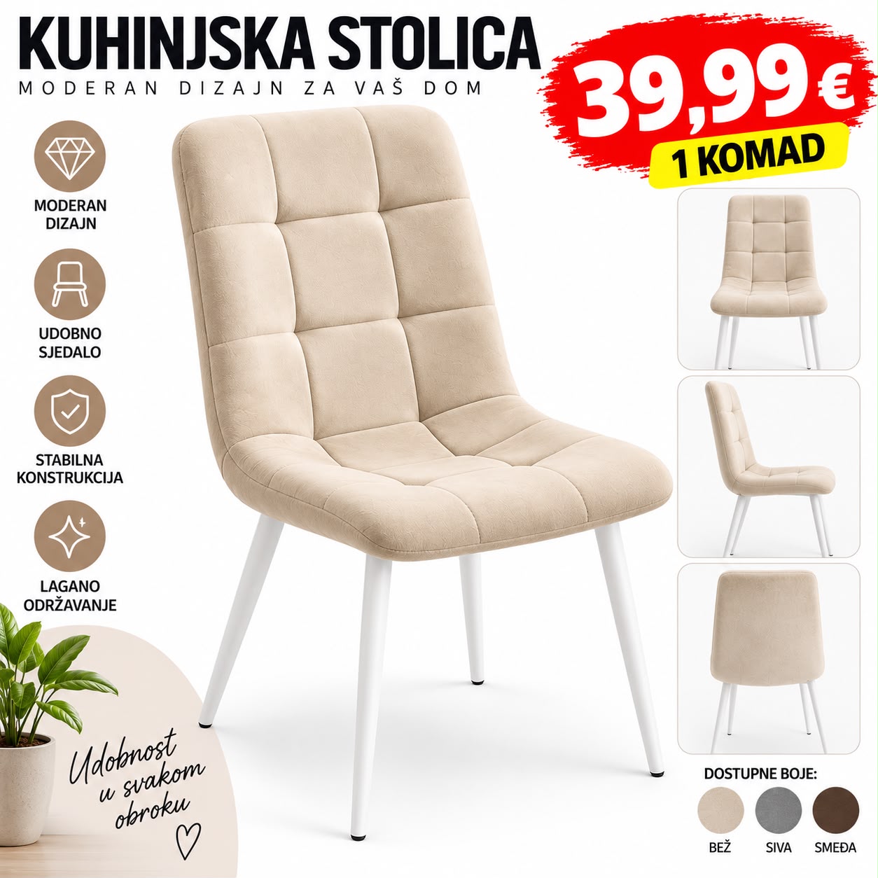 Premium Skandinavske blagovaonske stolice