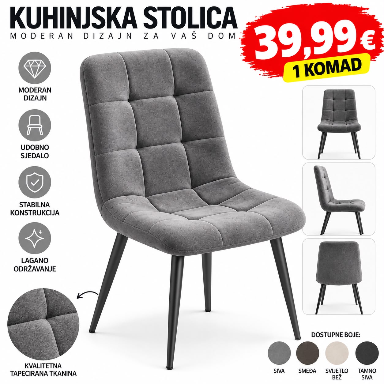 Premium Skandinavske blagovaonske stolice