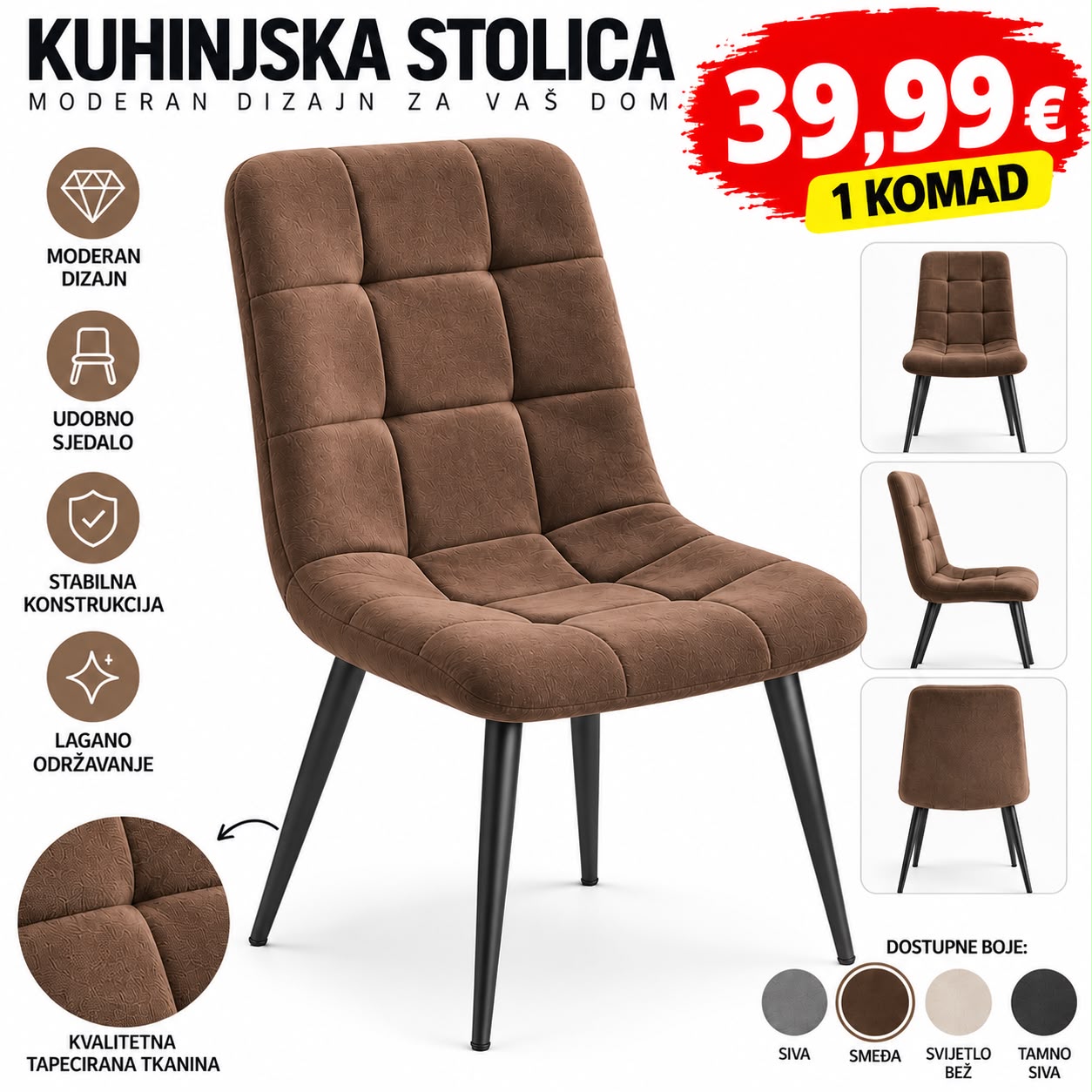 Premium Skandinavske blagovaonske stolice