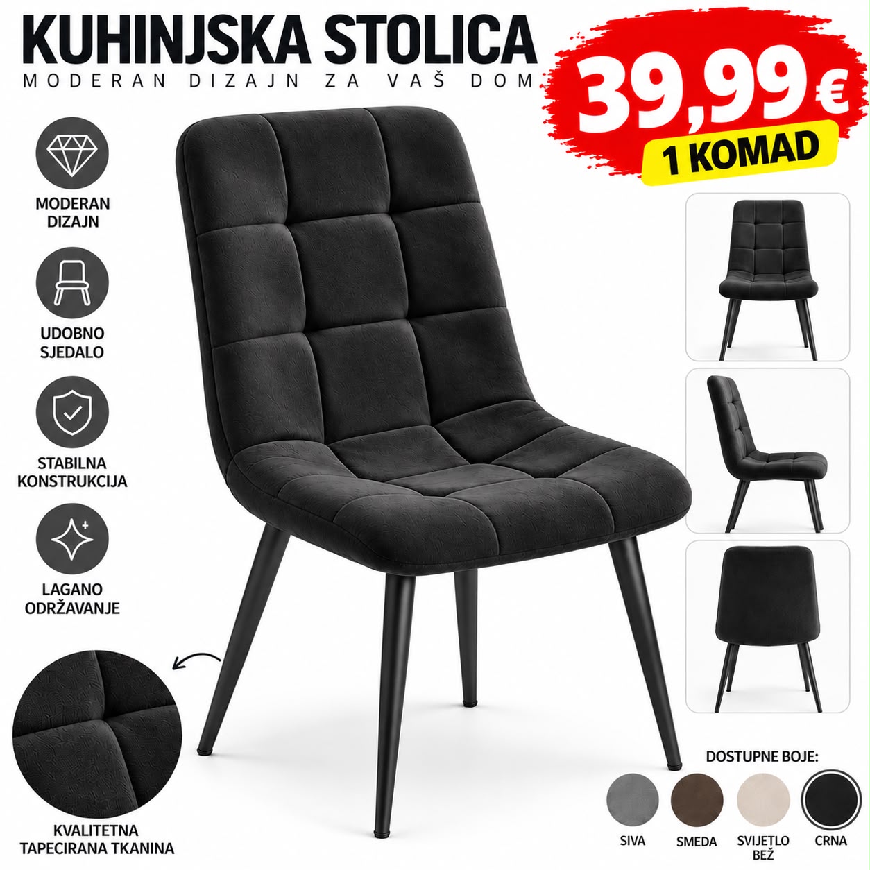 Premium Skandinavske blagovaonske stolice