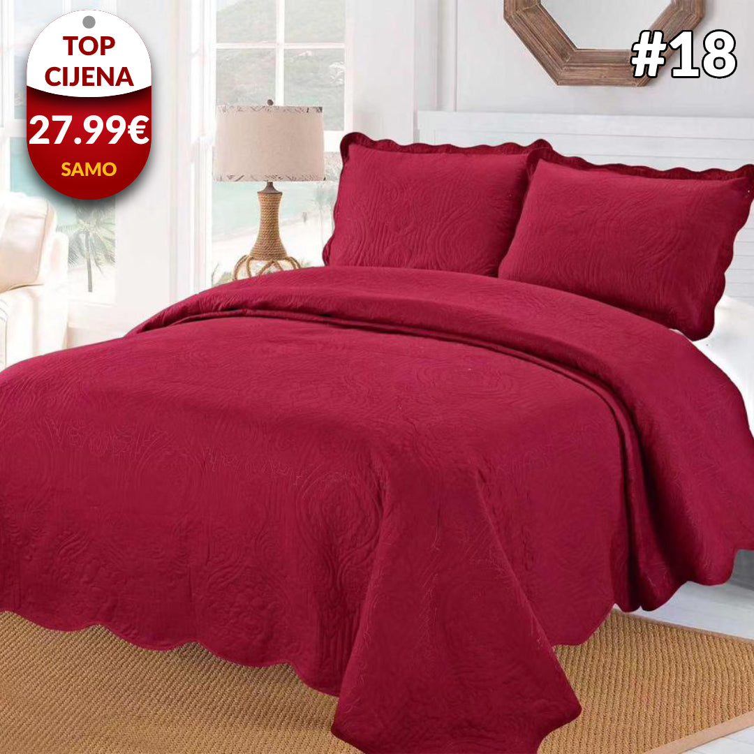 Set prekrivač i jastučnica za bračni krevet