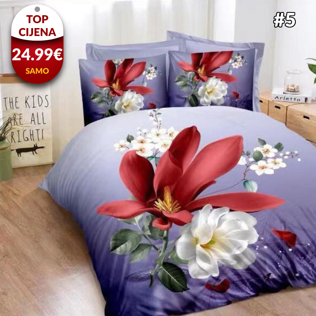 6-dijelni set cvjetne posteljine - 15 uzoraka