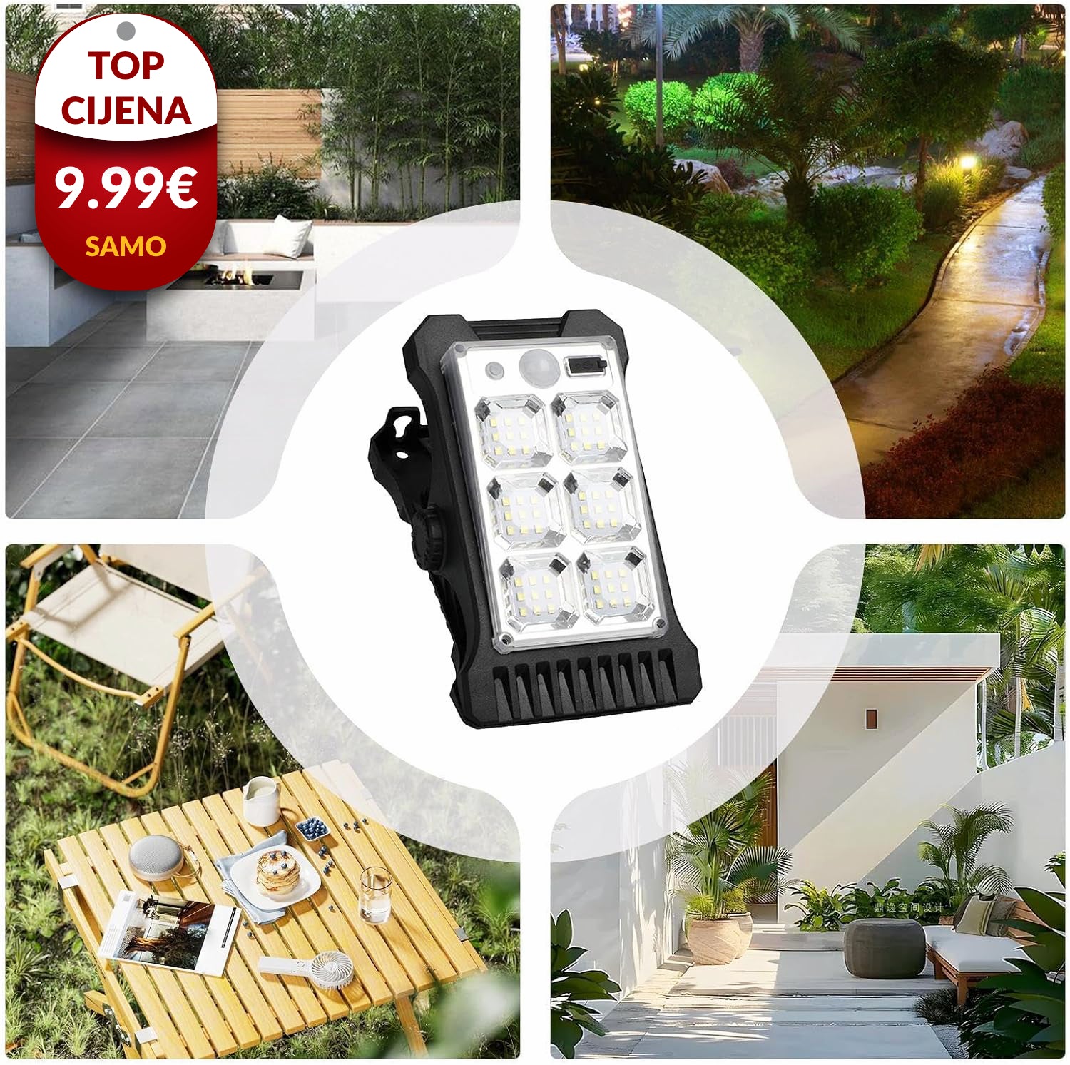 LED Solarna Štipaljka/lampa (Clip-on)