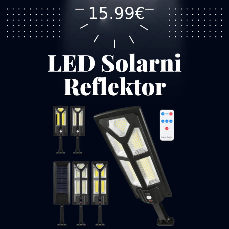Ulični LED Solarni Reflektor 1+1 GRATIS