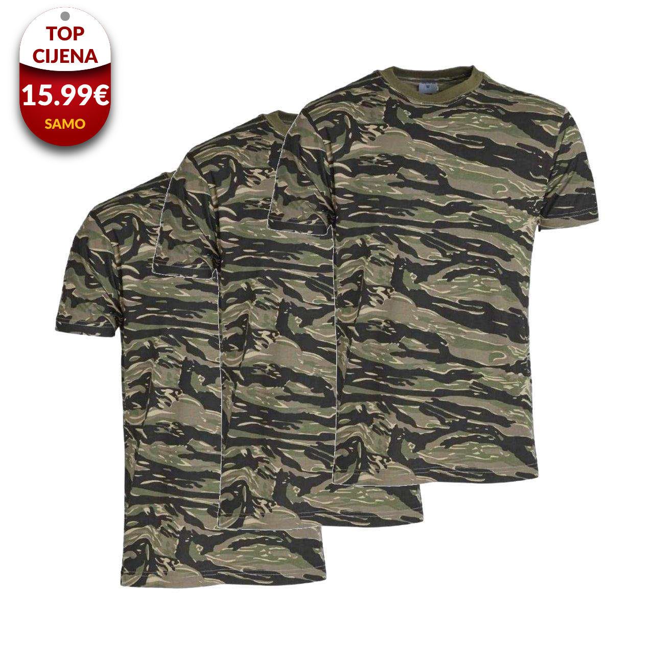 Army T-Shirt majice 3 komada - EuroShop