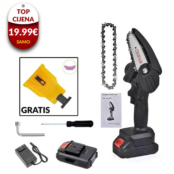 Jednoručna Aku pila 24V + GRATIS Oštrač Lanca
