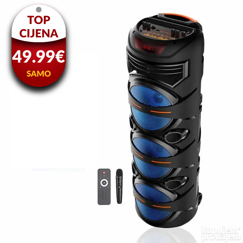 Mega Bass Zvučnik 80cm+GRATIS MIKROFON+POKLON