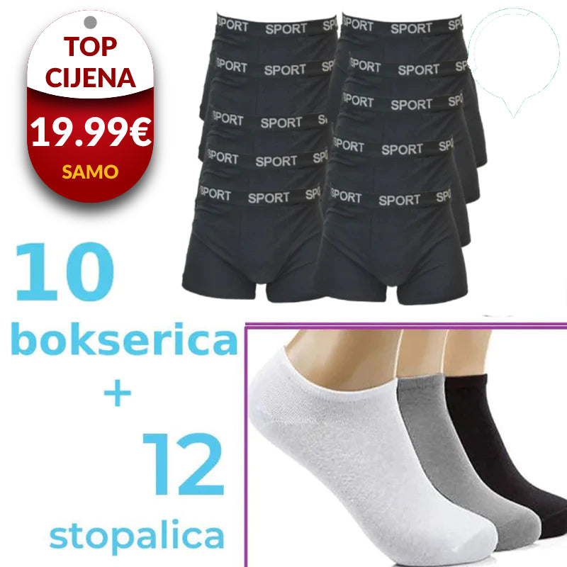 Bokserice i Čarape/Stopalice – 10+12 - EuroShop