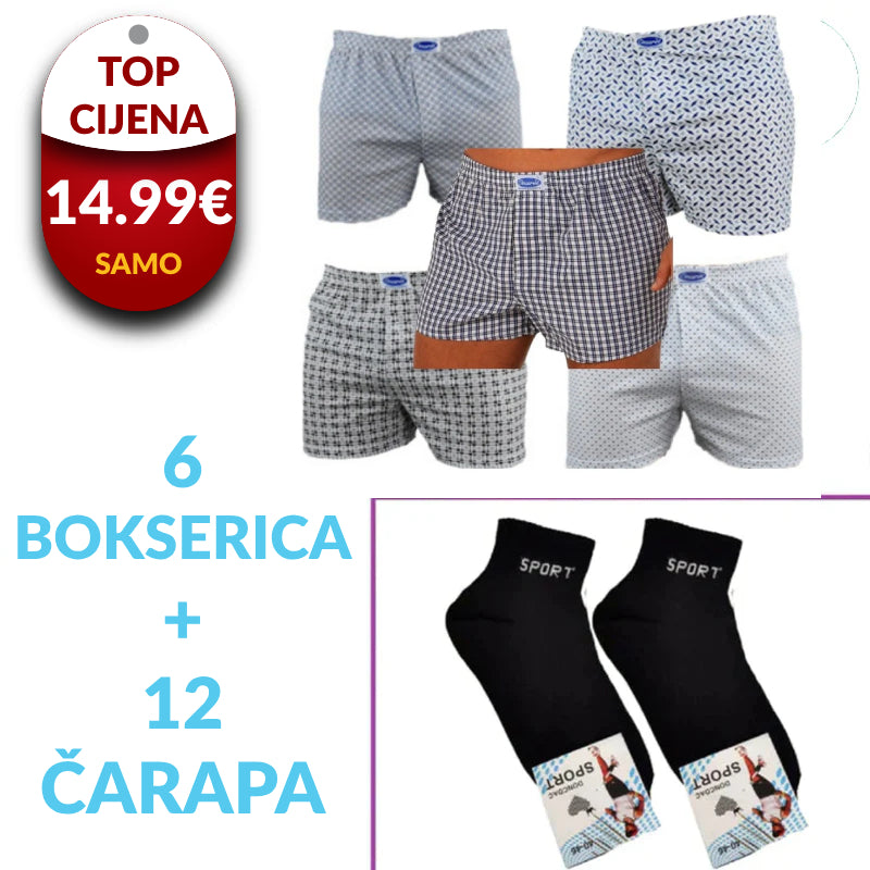 Onurel Bokserice+12 Čarapa - 6+12
