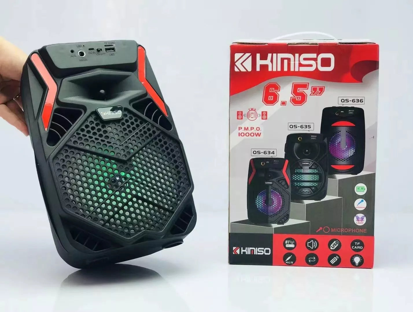 Zvučnik RGB Bluetooth 6.5'' GRATIS MIKROFON - EuroShop