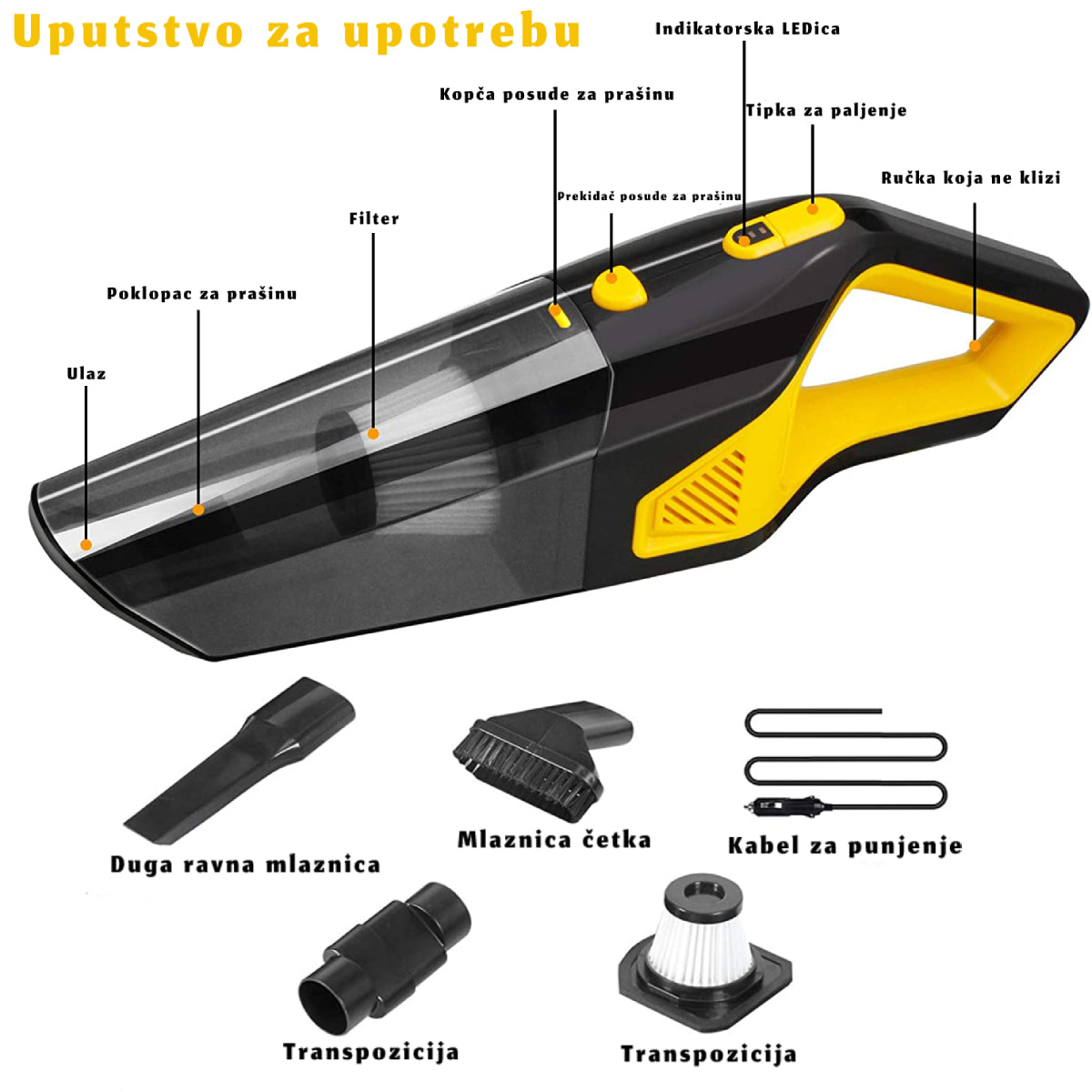 Usisavač automobila 120W